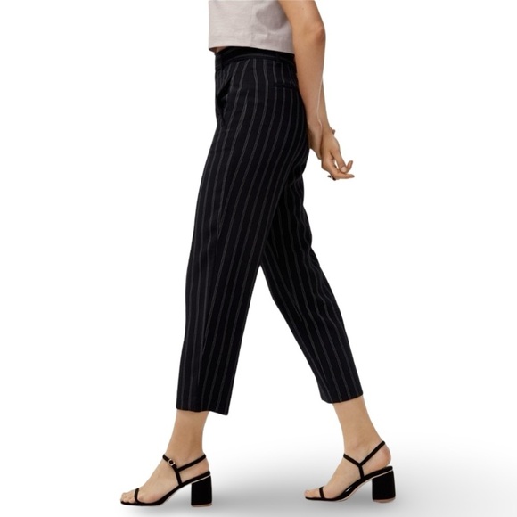 Wilfred Jallade Black/White Stripe Tie Front Pant Size 0 - Picture 3 of 14